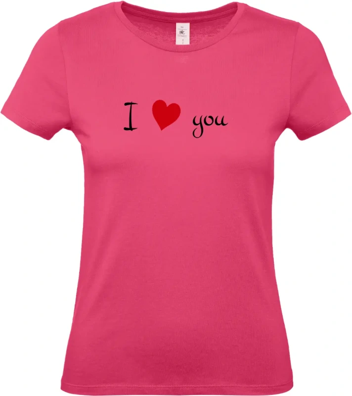 dámské ružové tričko I Love You