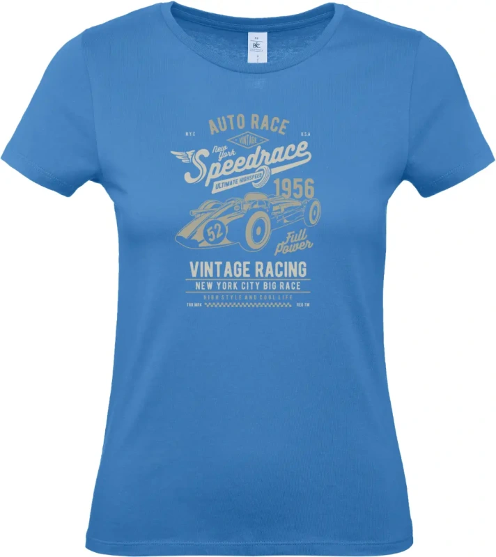 dámské azurová tričko Vintage Speedrace