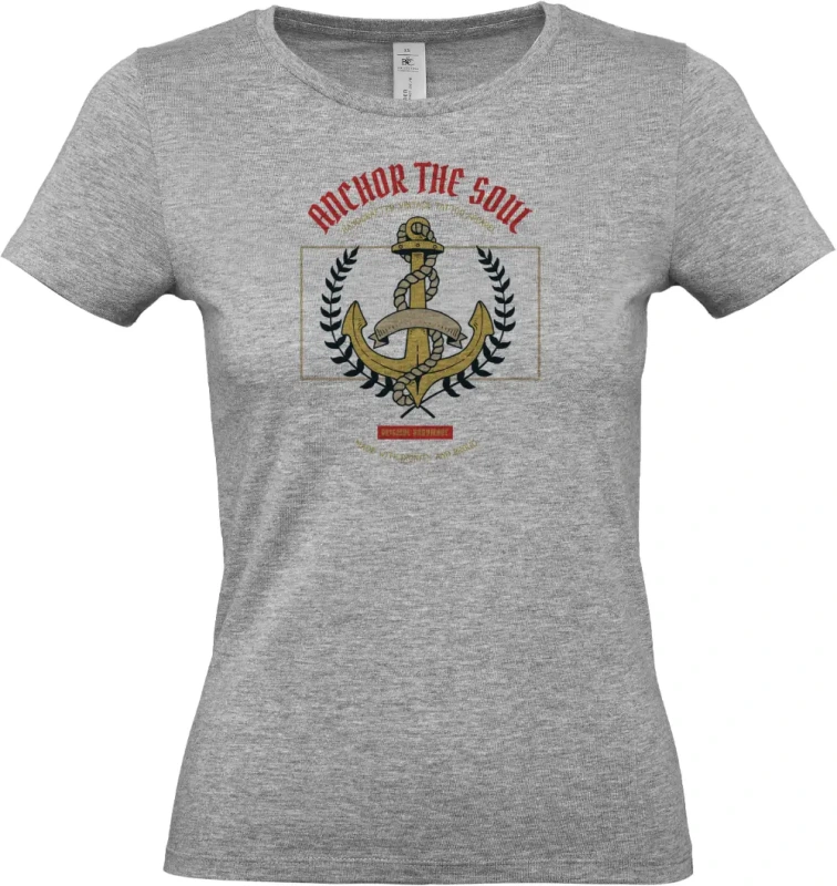 dámské sportovní šedé tričko Anchor the Soul