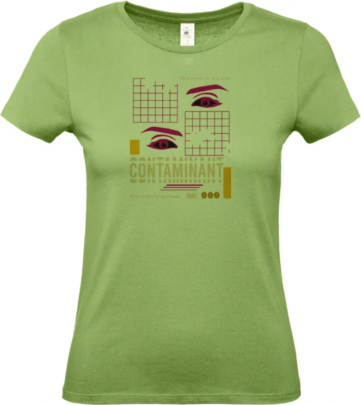 dámské pistáciové tričko Contaminant