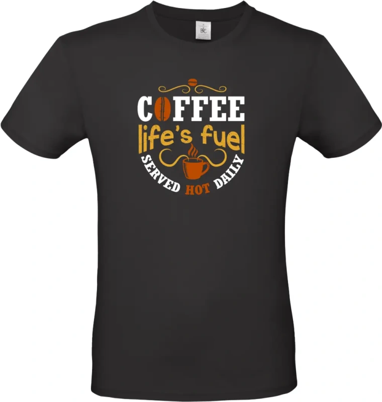 pánské černé tričko Fuel coffee