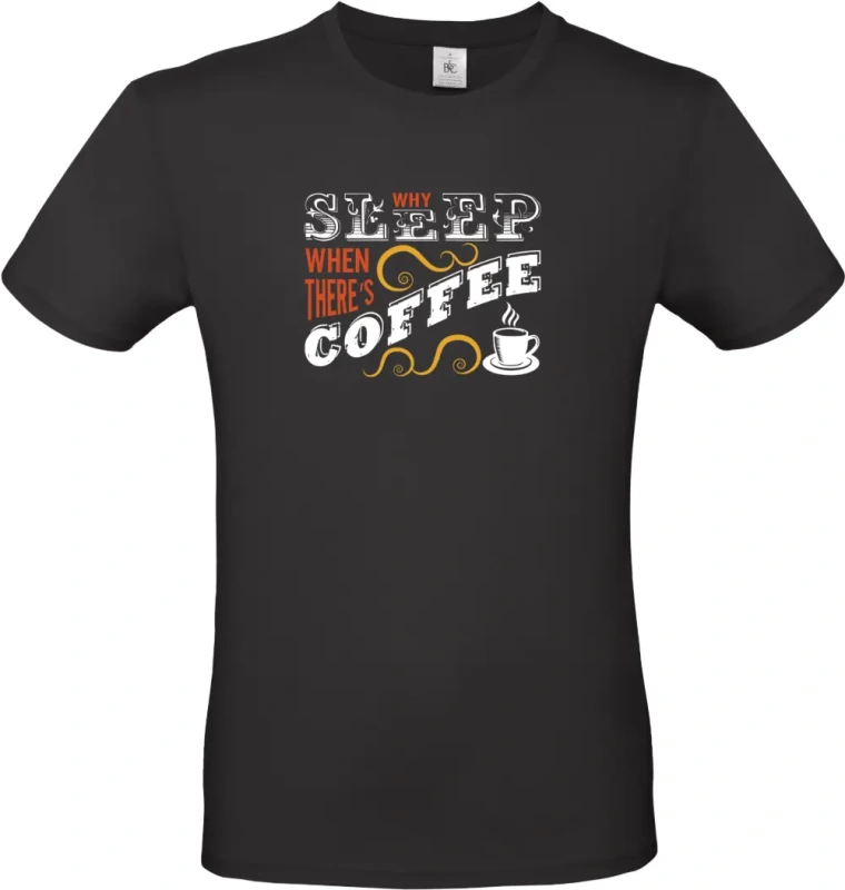 pánské černé tričko Sleep coffee