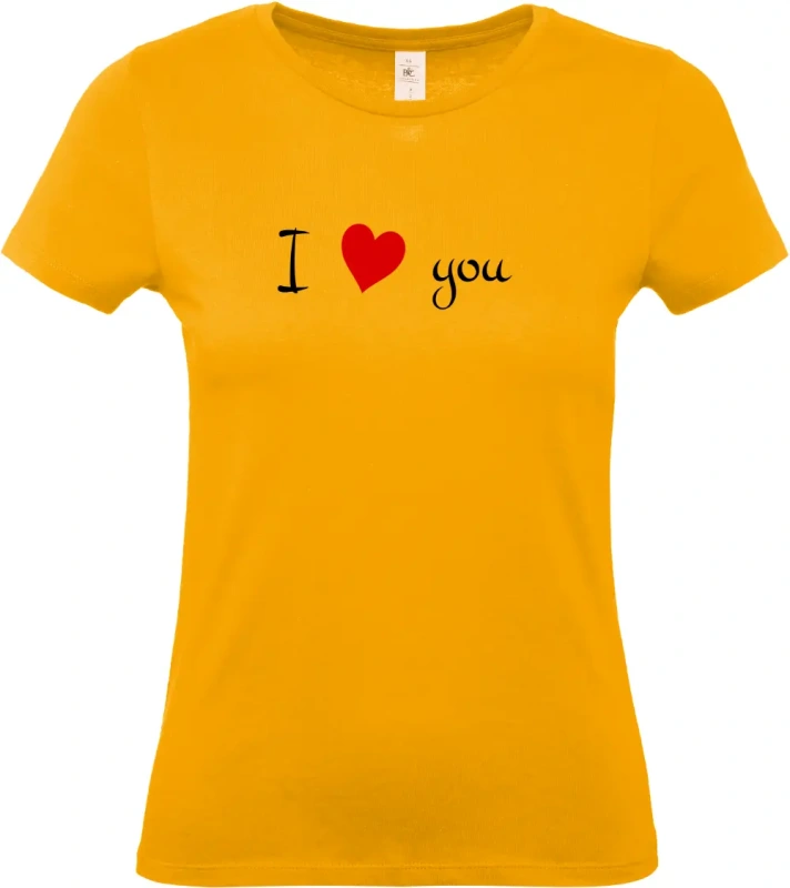 dámské meruňkové tričko I Love You
