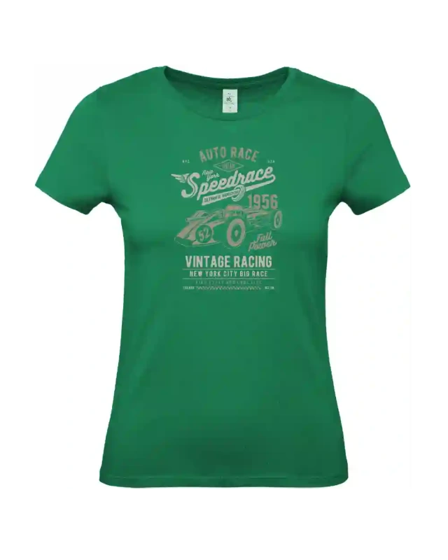 dámské kelly zelené tričko Vintage Speedrace