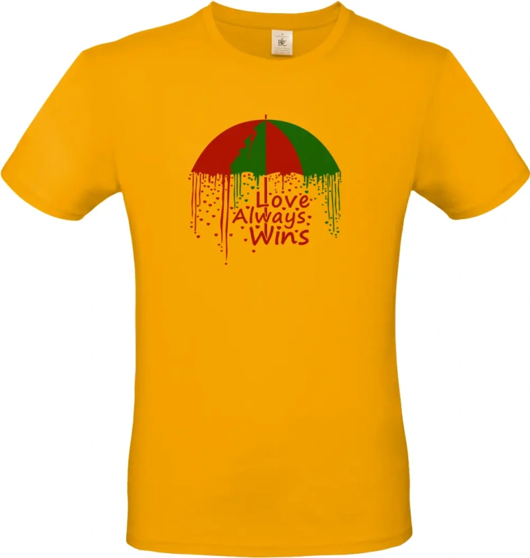 pánské meruňkové tričko Love Always Wins
