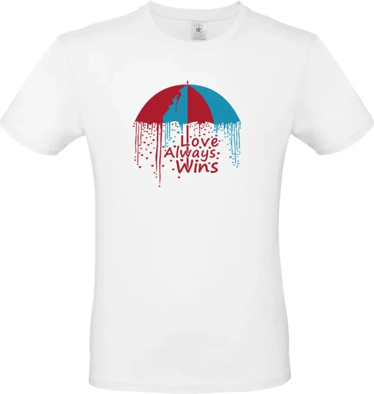 pánské bílé tričko Love Always Wins