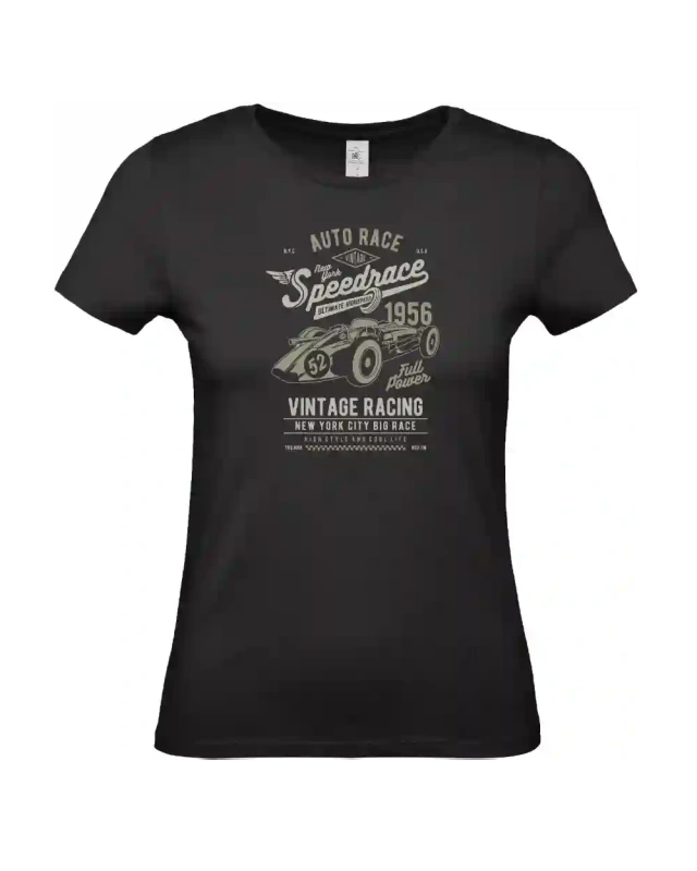 dámské černé tričko Vintage Speedrace