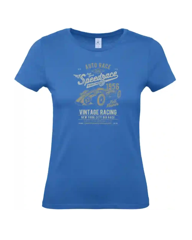 dámské azurová tričko Vintage Speedrace