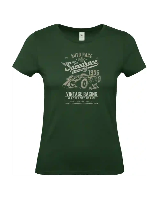 dámské láhvově zelené tričko Vintage Speedrace