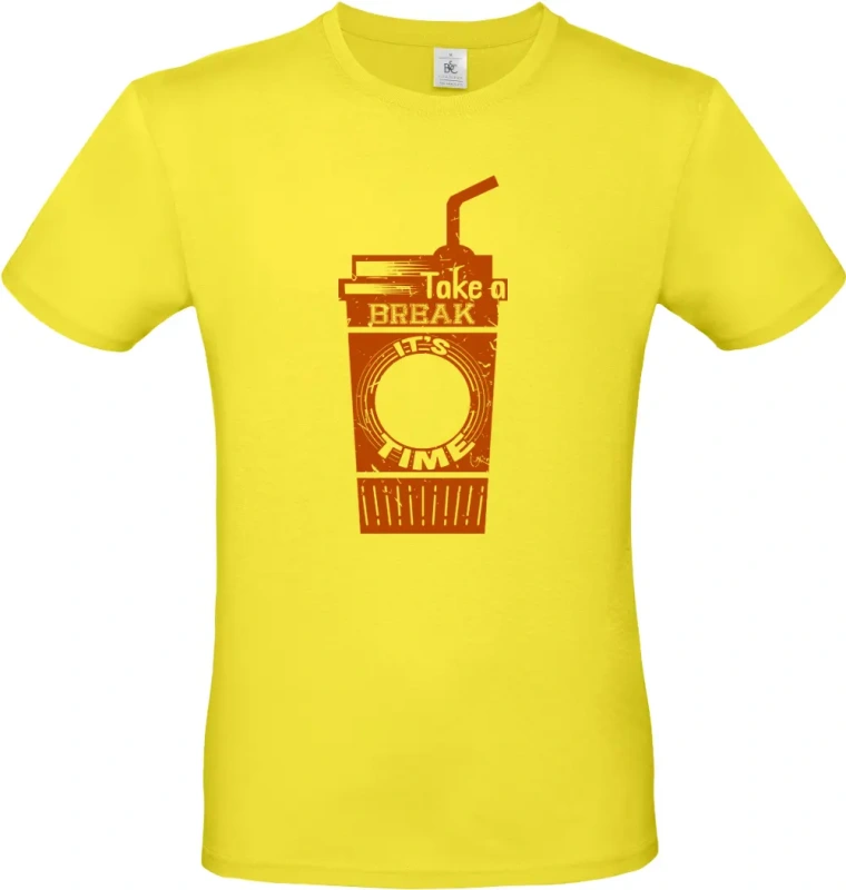 pánské citronové tričko Time coffee