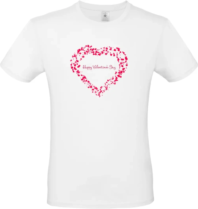 pánské bílé tričko Happy Valentine's Day
