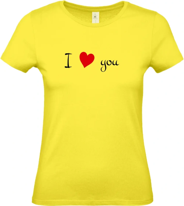 dámské citronové tričko I Love You