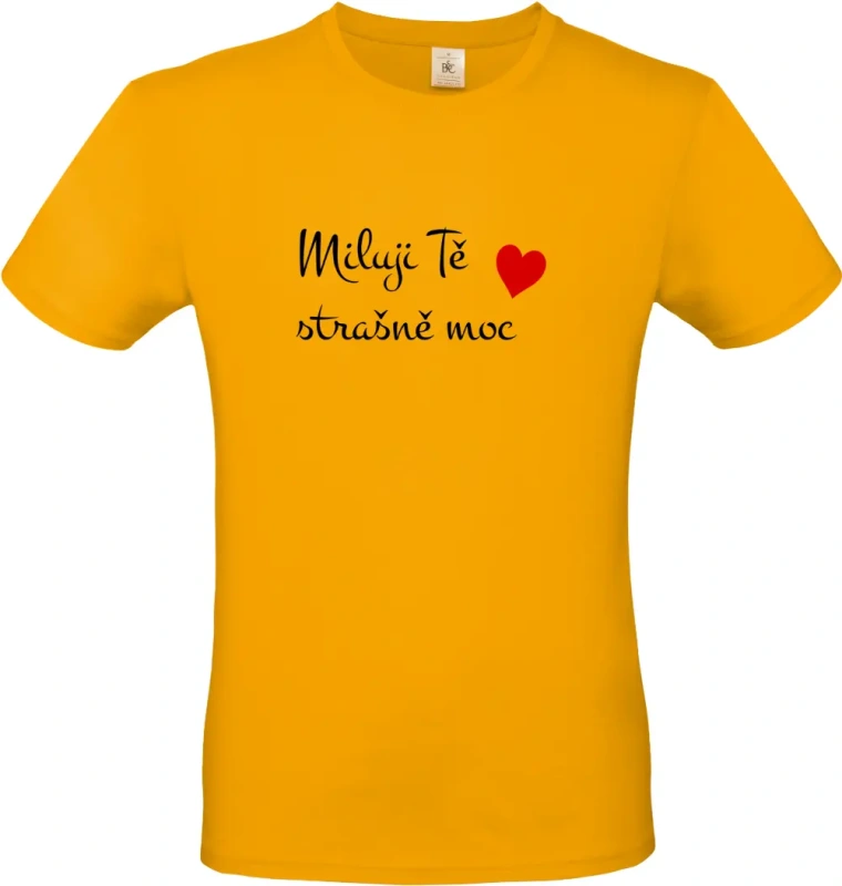 pánské meruňkové tričko Miluji Tě strašně moc