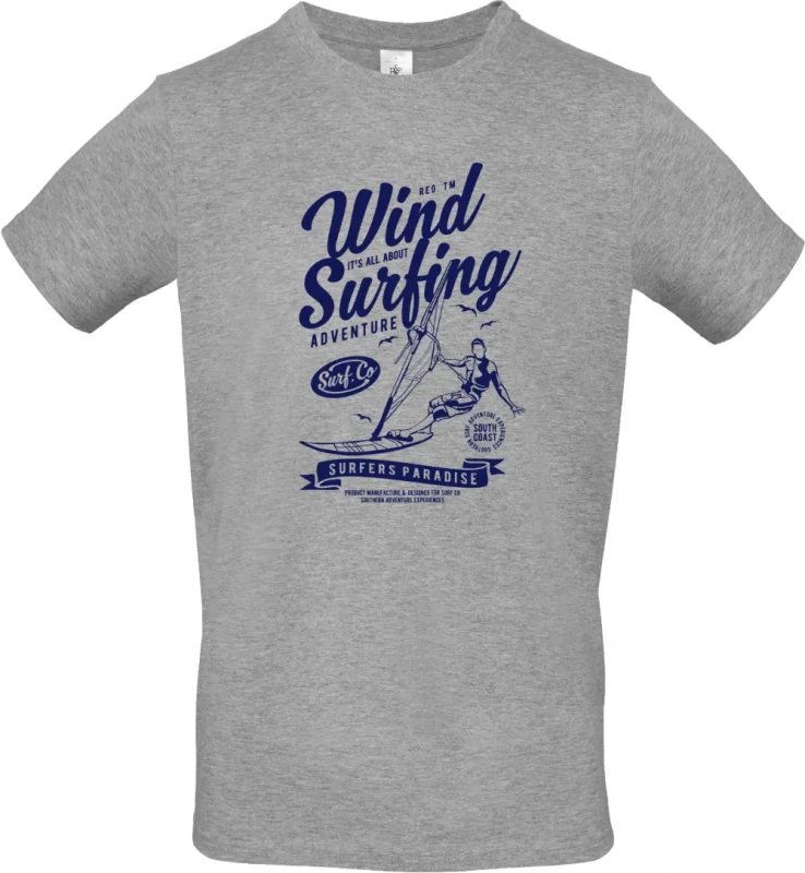 pánské světle šedé tričko Wind Surfing