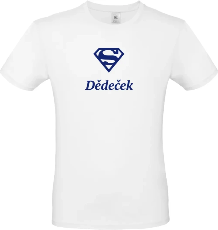 pánské bílé tričko s modrým textem