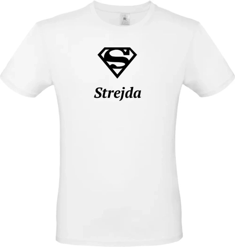 pánské bílé tričko Super Strejda s černým textem