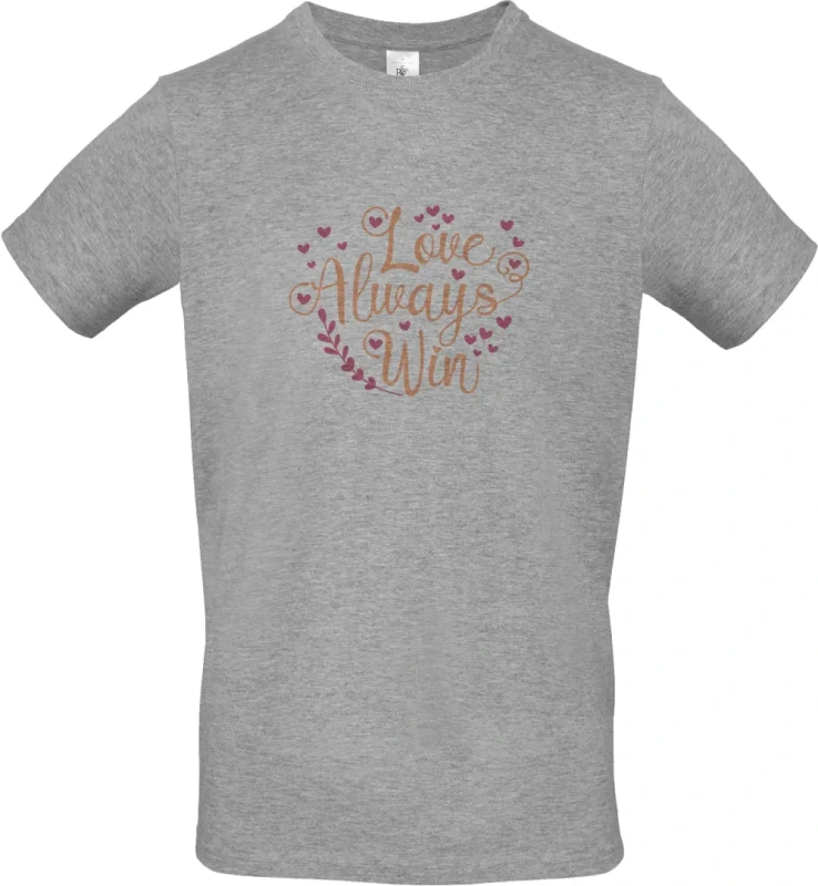 pánské sportovní šedé tričko Love Always Win