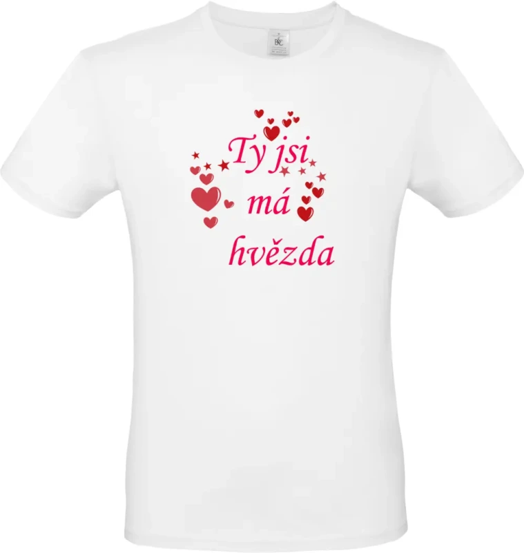 pánské bílé tričko Ty jsi má hvězda
