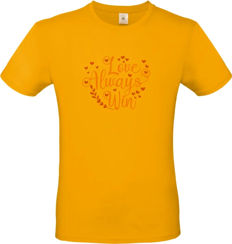 pánské meruňkové tričko Love Always Win