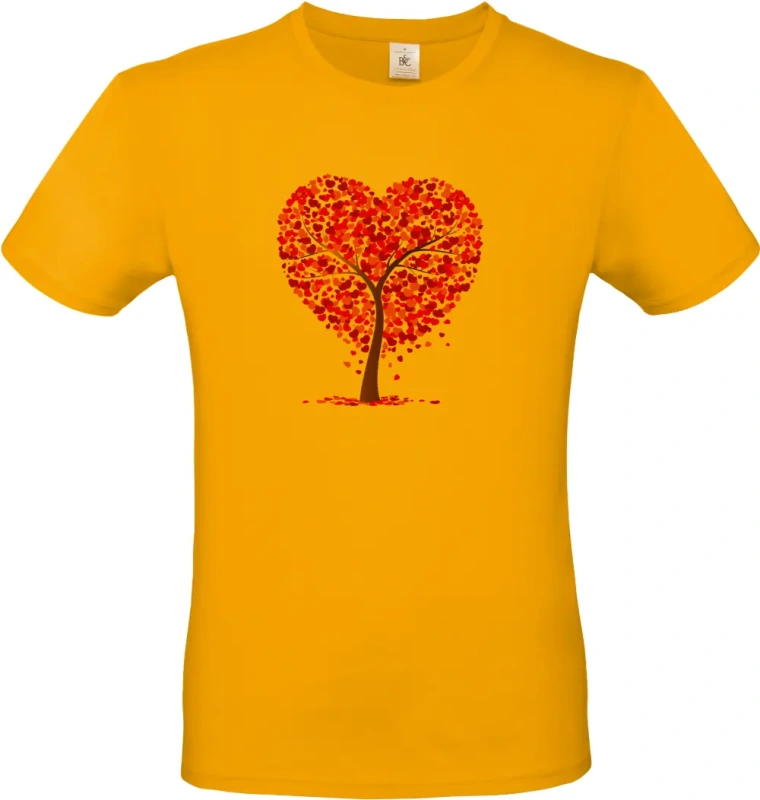 pánské meruňkové tričko Srdcový strom