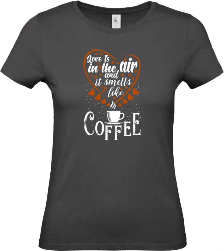 dámské černé tričko Smells coffee