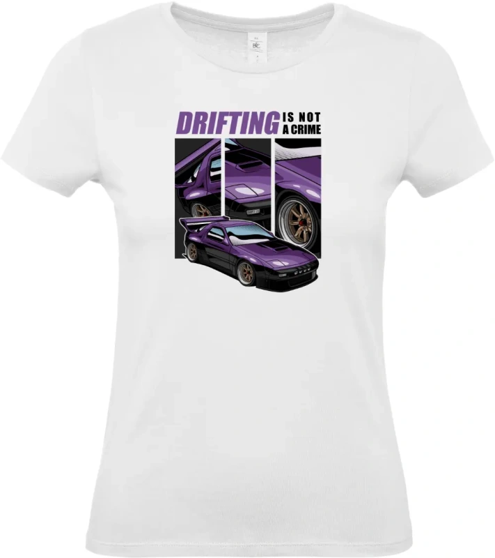 dámské bílé tričko Drift car 1