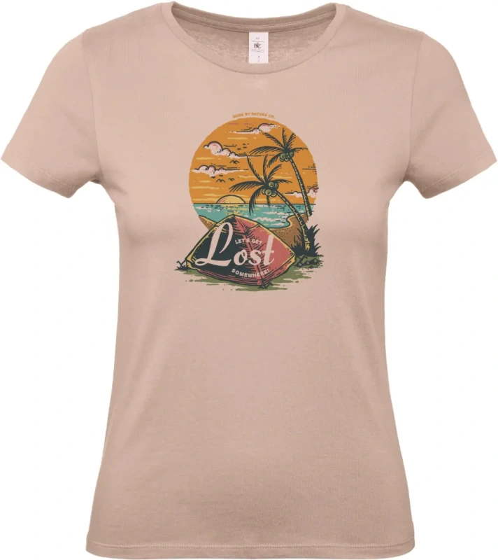 dámské světle ružové tričko Beach Camping