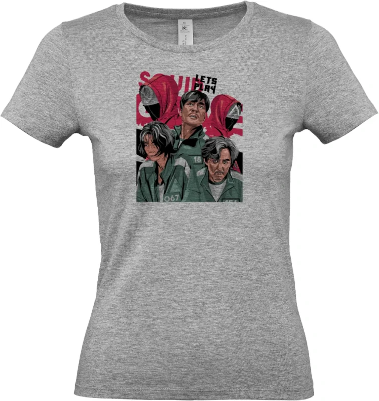 dámské sportovní šedé tričko SquidGrunge