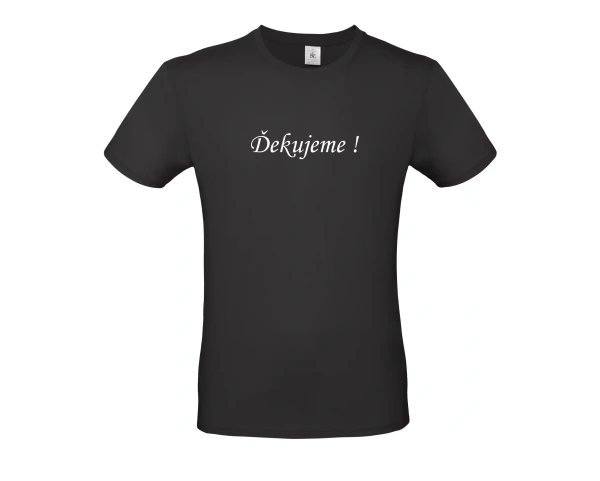 pánské černé tričko Ďekujeme