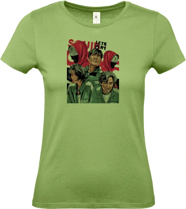 dámské pistáciové tričko SquidGrunge