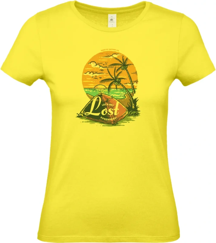 dámské citronové tričko Beach Camping