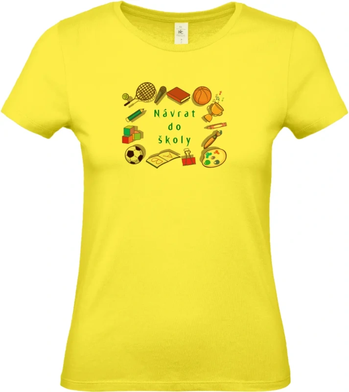 dámské citronové tričko Návrat do školy