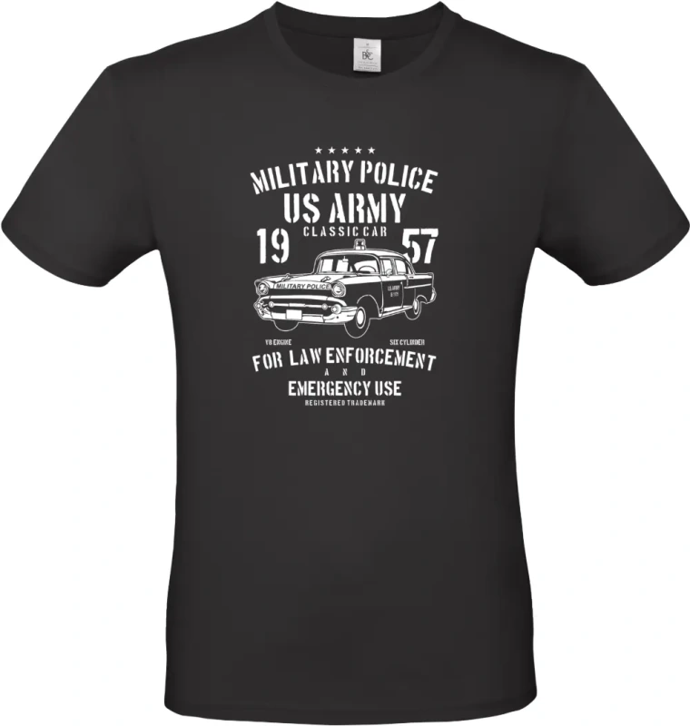 pánské černé tričko Army Classic Car