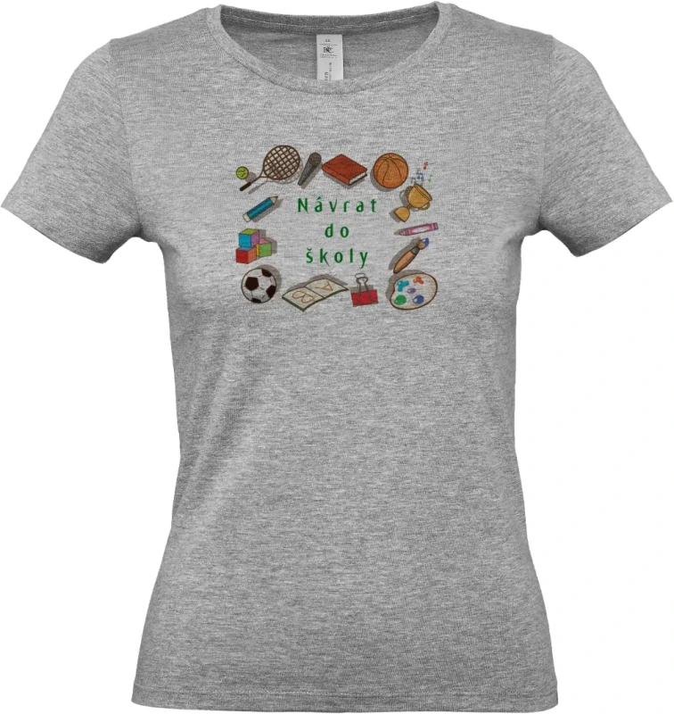 dámské sportovní šedé tričko Návrat do školy