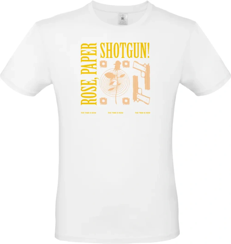 pánské bílé tričko Rose Paper Shotgun