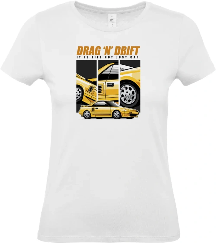 dámské bílé tričko Drift car 2
