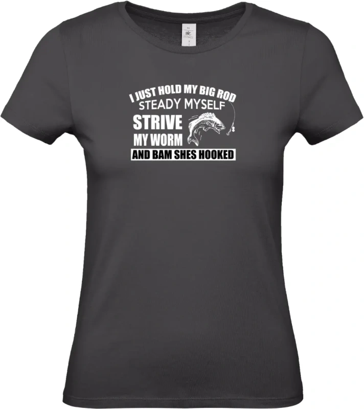 dámské černé tričko I Just Hold My Big Rod