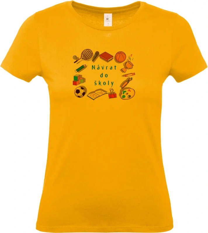 dámské meruňkové tričko Návrat do školy