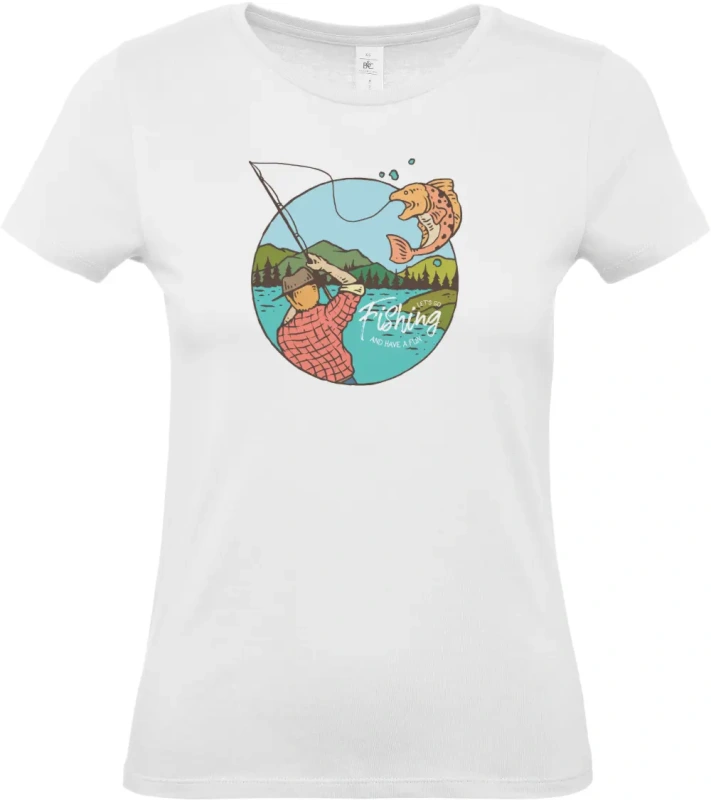 dámské bílé tričko Fishing