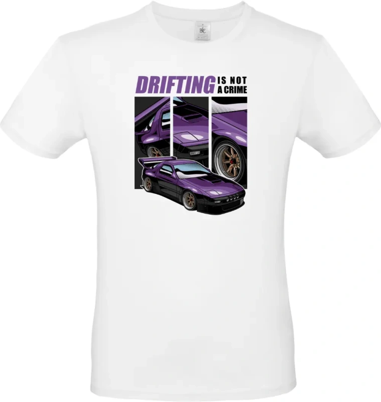 pánské bílé tričko Drift car 1