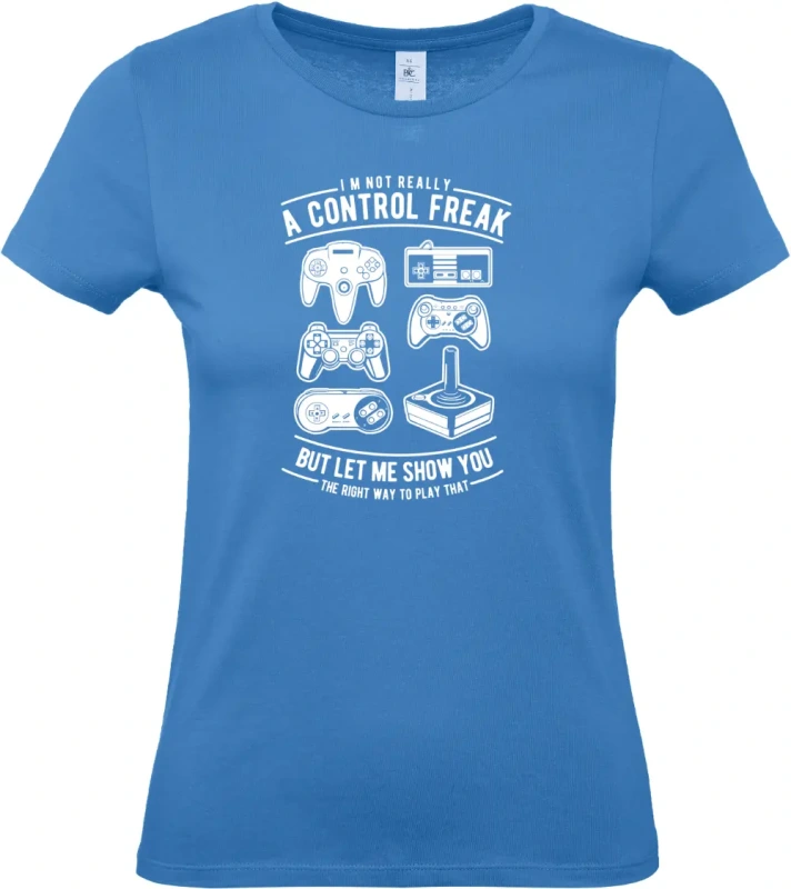 dámské azurová tričko A Control Freak