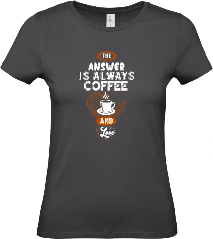 dámské černé tričko Answer coffee