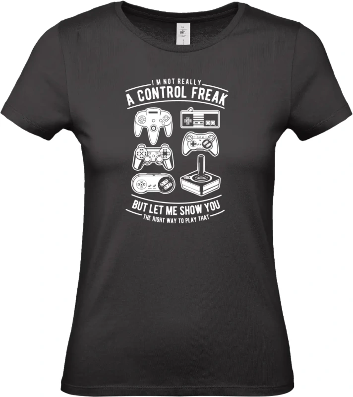 dámské černé tričko A Control Freak