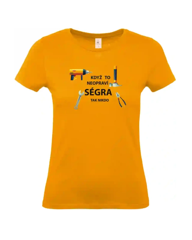 dámské meruňkové tričko Když to neopraví ségra