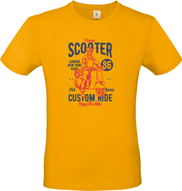 pánské meruňkové tričko Vintage Scooter