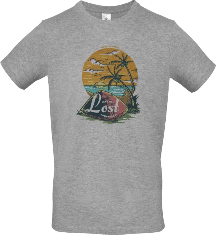 pánské sportovní šedé tričko Beach Camping