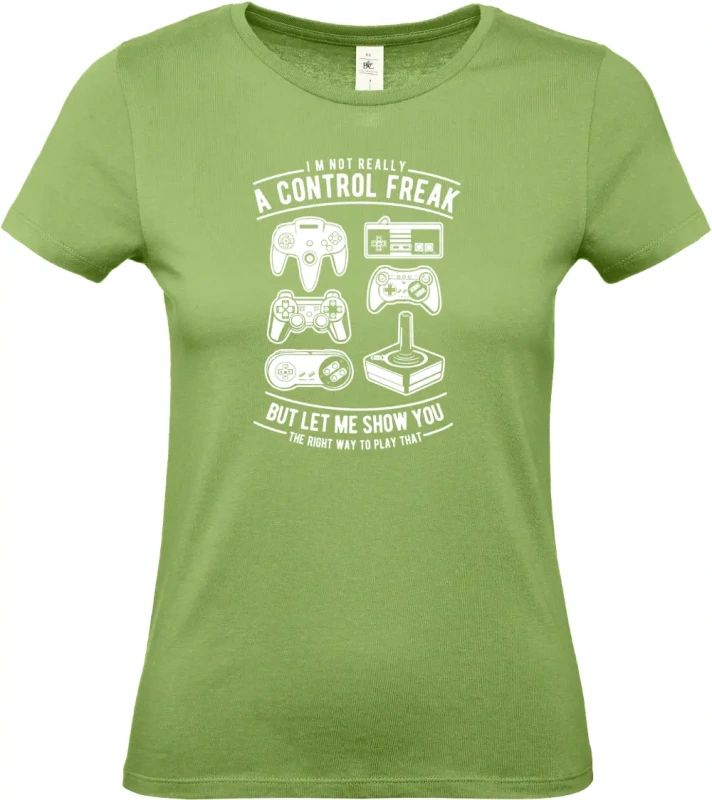 dámské pistáciové tričko A Control Freak