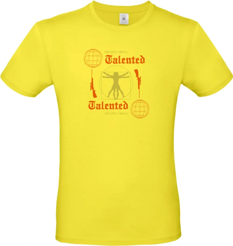 pánské citronové tričko Creative Circle Talented