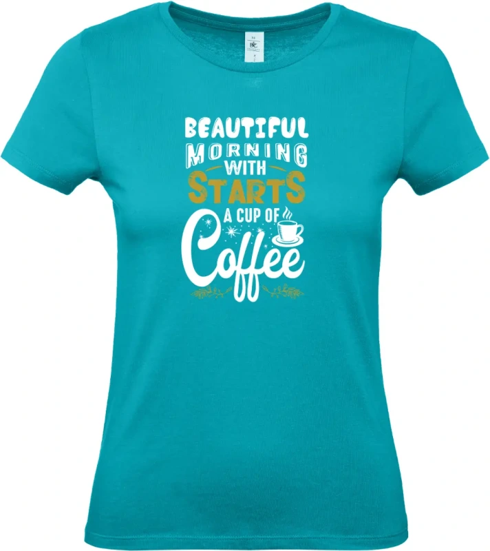 dámské tyrkysové tričko Amazing coffee
