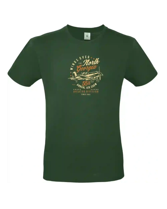 pánské láhvově zelené tričko Wings Over North Georgia